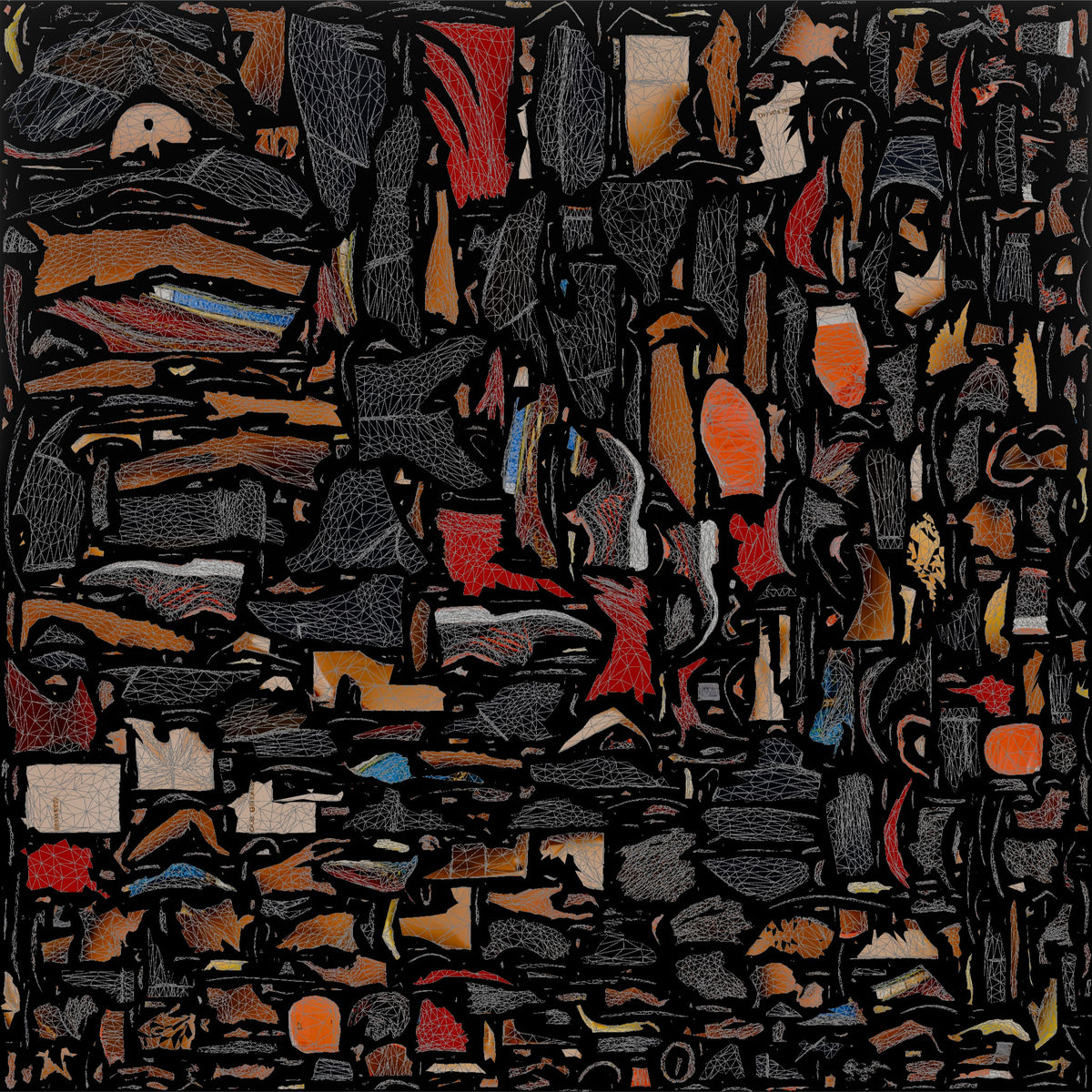 Athletic African Woman Carrying Groceries - UV layout, base color map