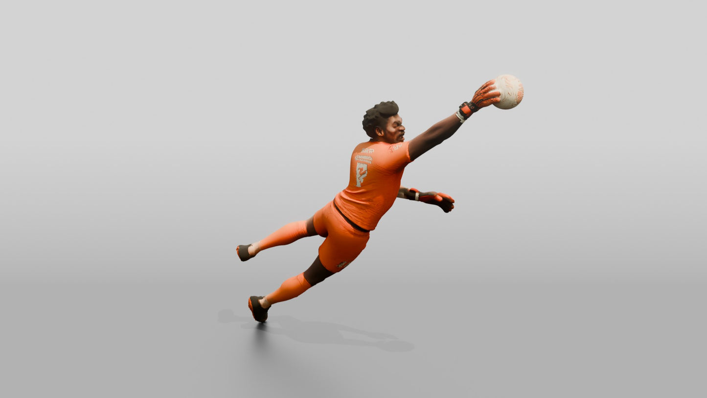 Goalkeeper Leaping Fingertip Save