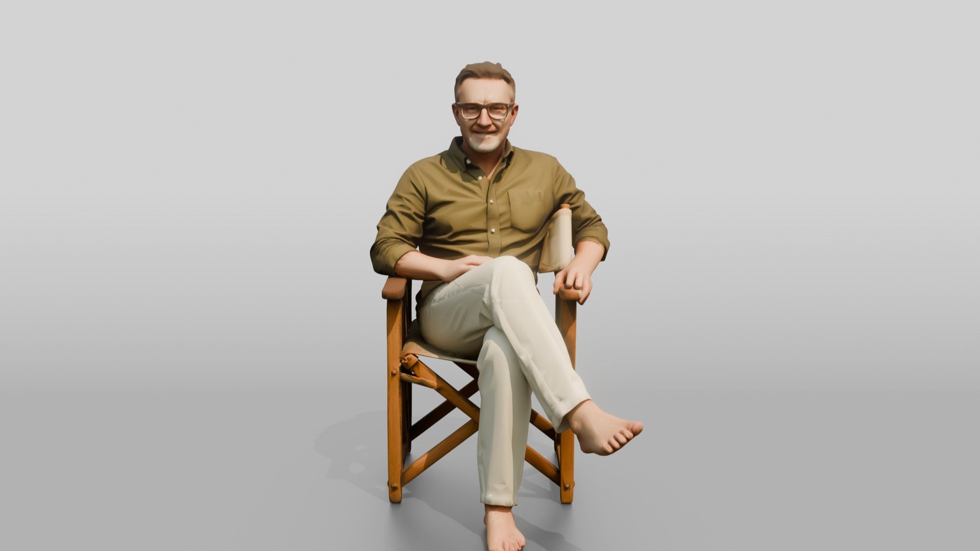 Older Man Relaxing in a Chair