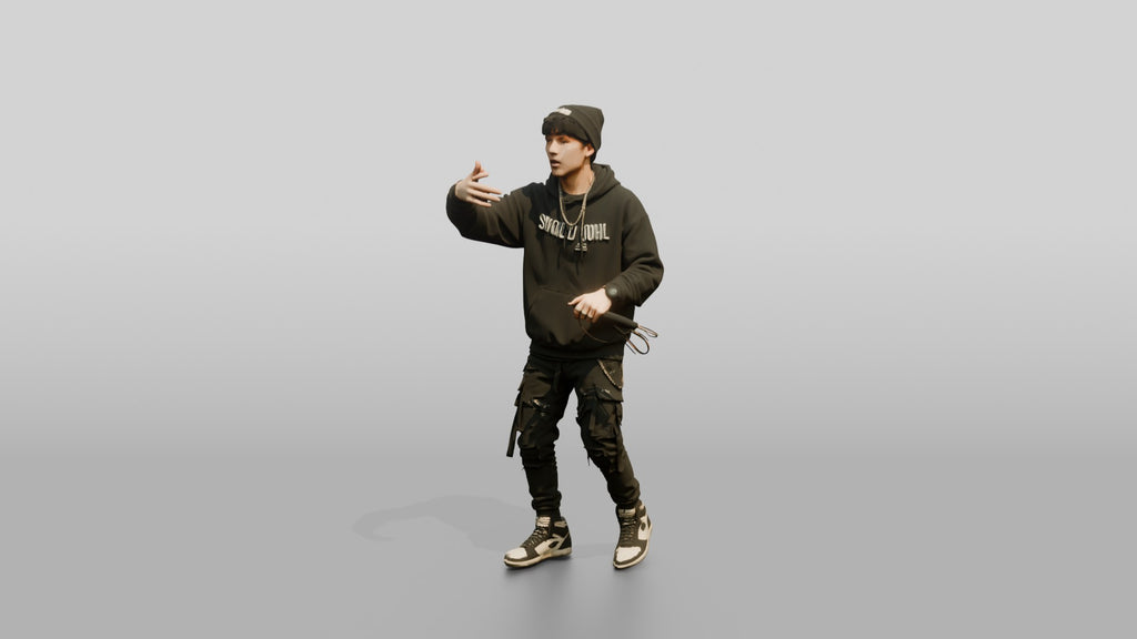 Hip-Hop Rapper with Microphone
