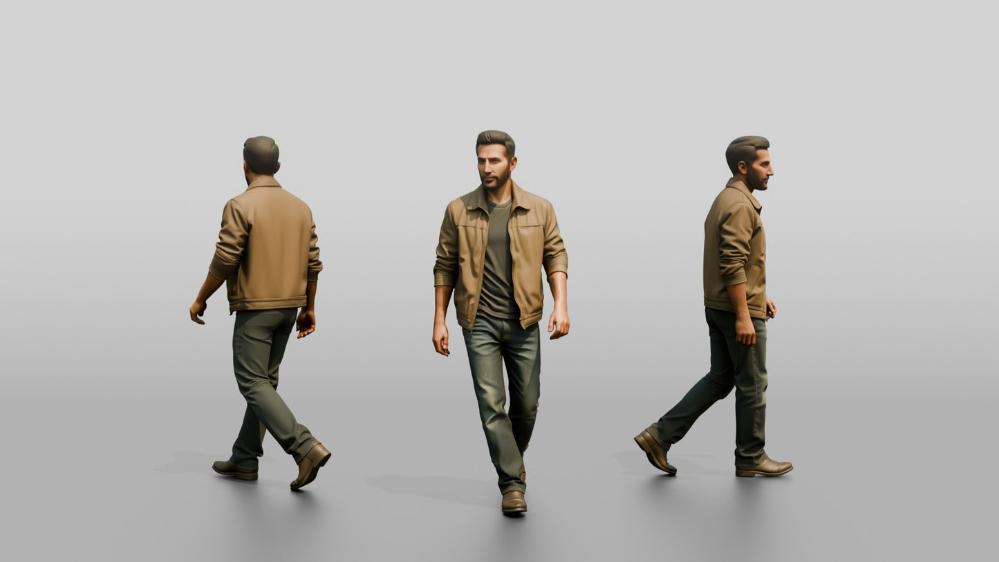 Middle Eastern Male Walking