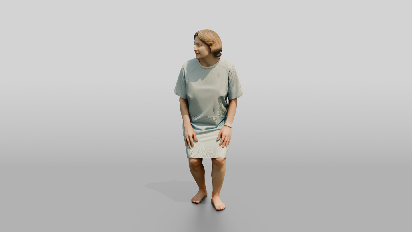 Woman Patient Walking Off Balance