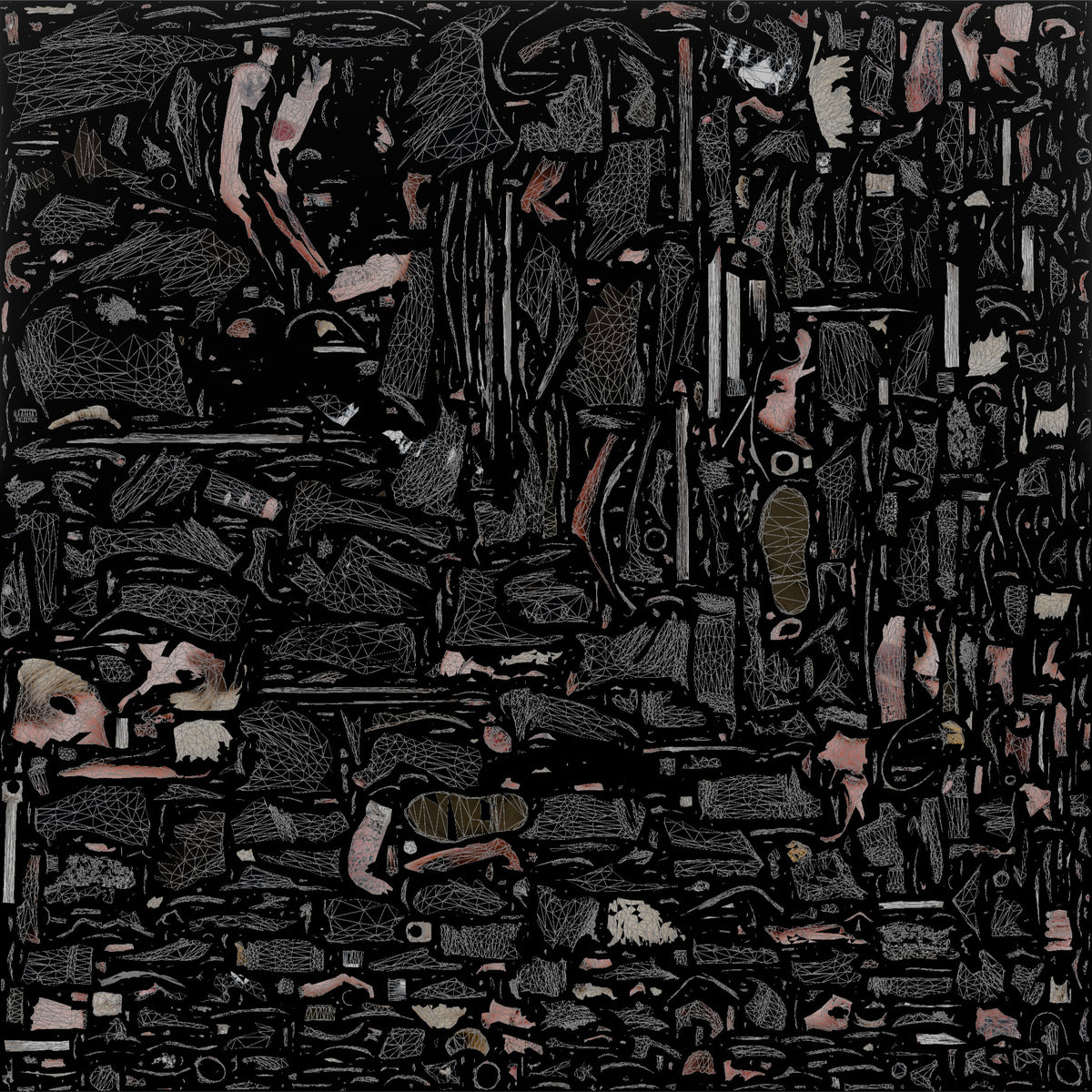 Punk Singer Screaming into Microphone - UV layout, base color map
