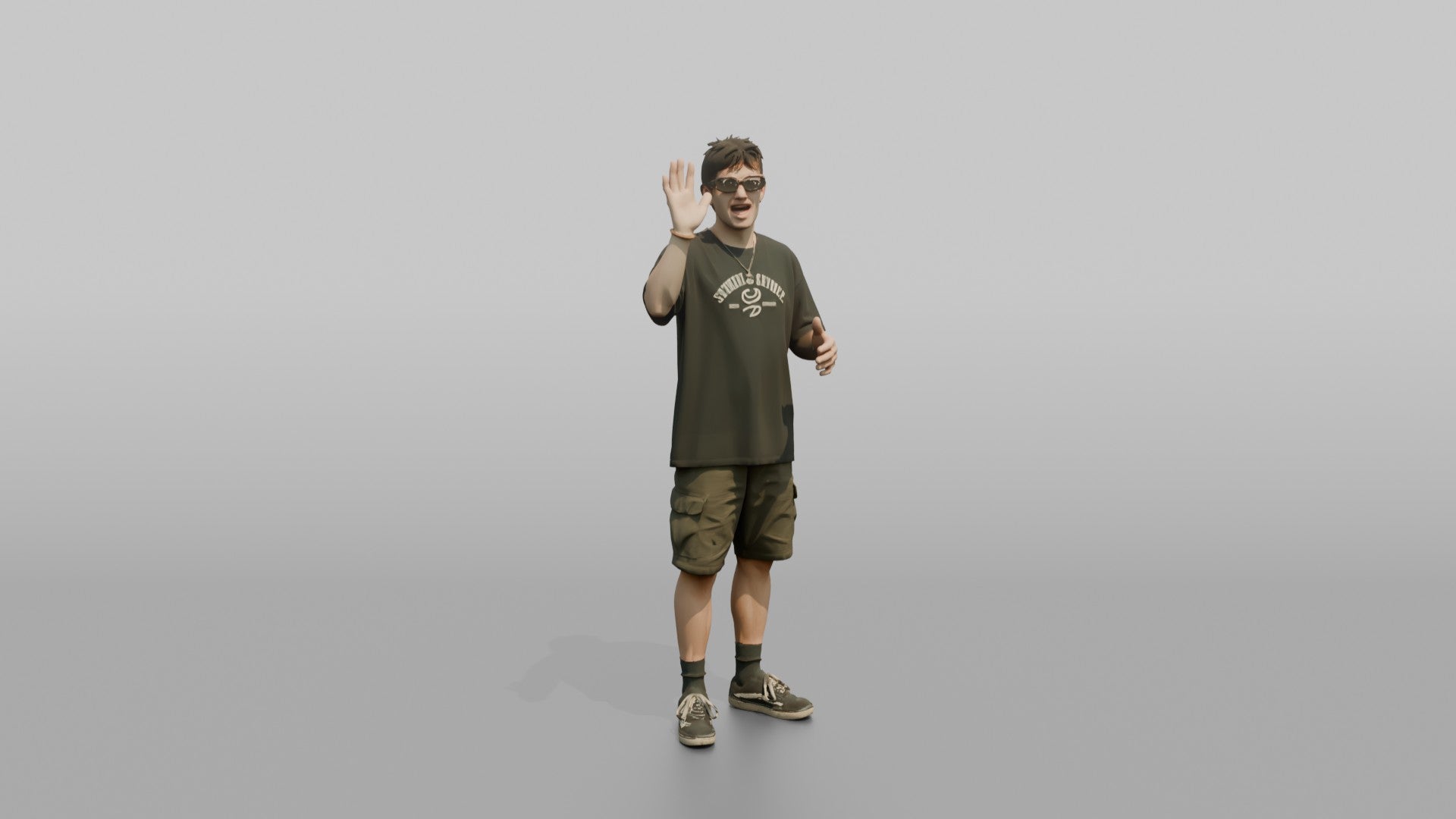 British Man Gesturing While Talking