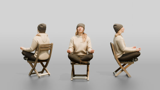 Norwegian Woman Meditating in the Snow