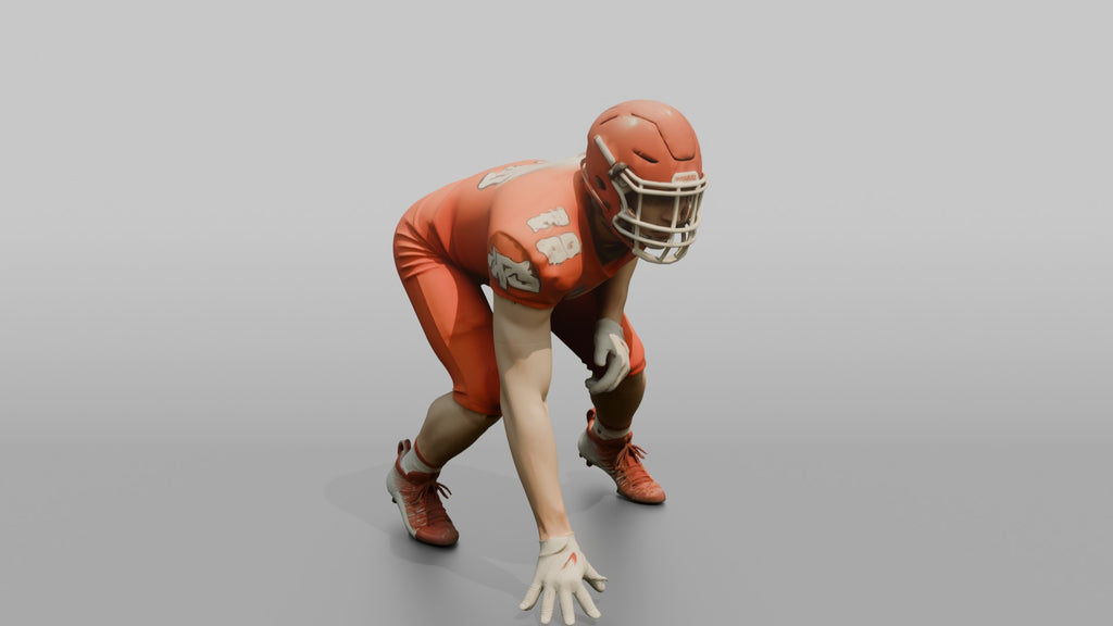 Wide Receiver in a Sprinter's Stance