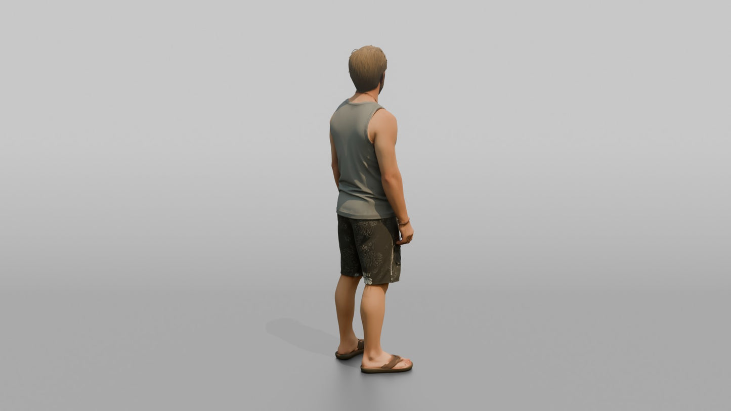 Vacationer Wearing Tank Top