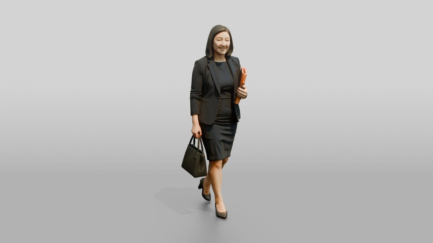 Businesswoman Holding a Folder