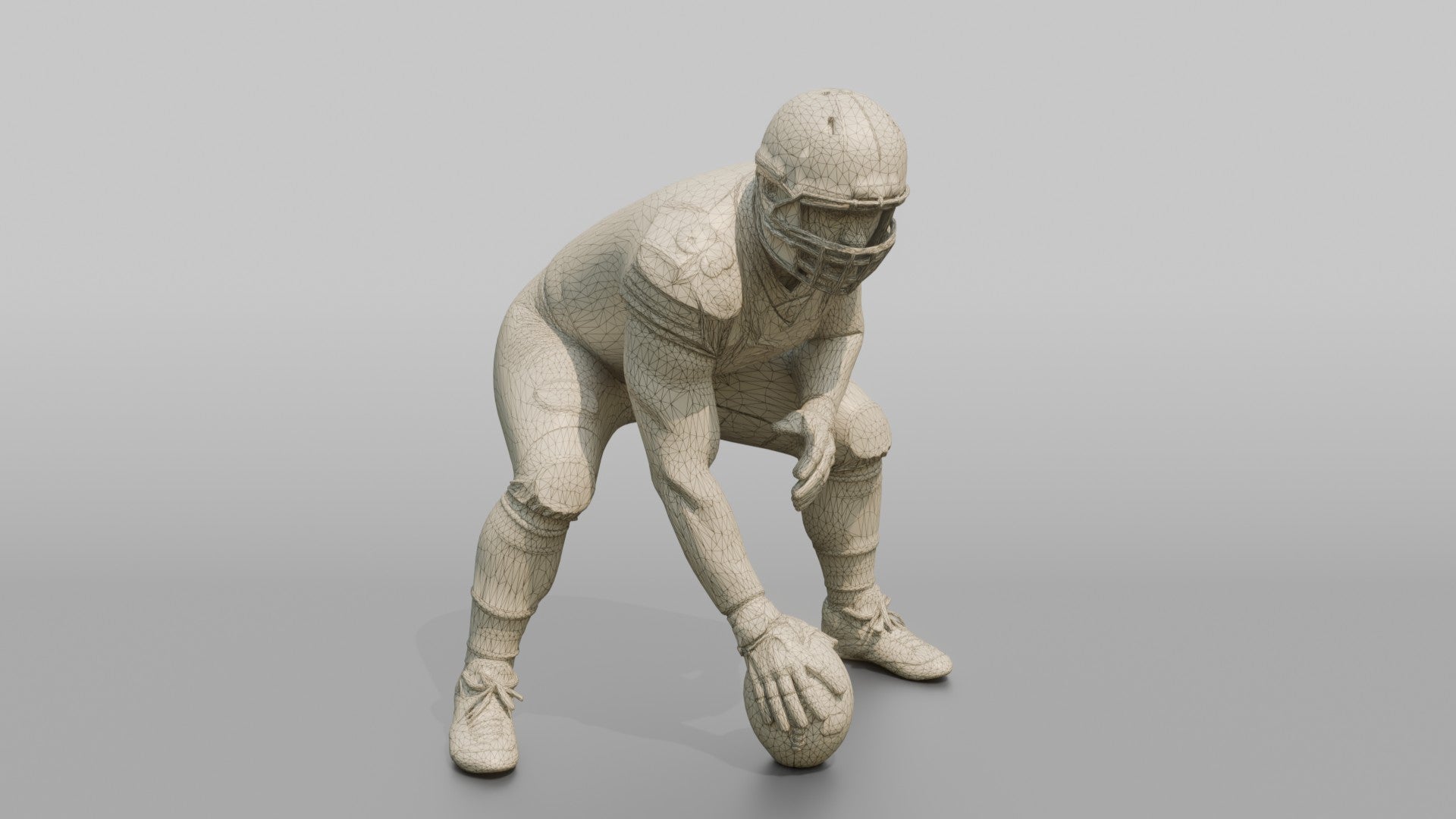 Center Ready to Snap the Ball
