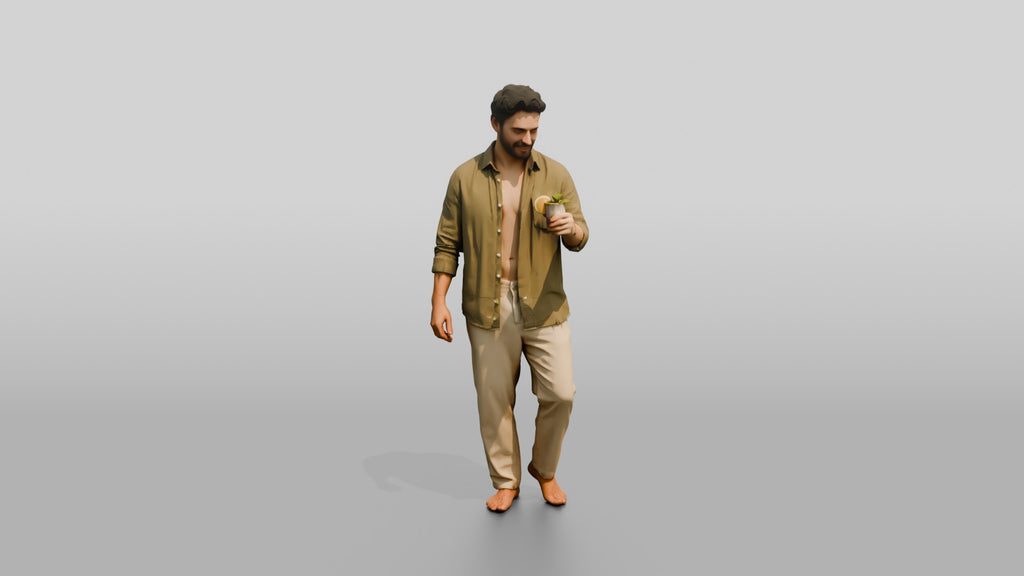 Man with an Orange Cocktail