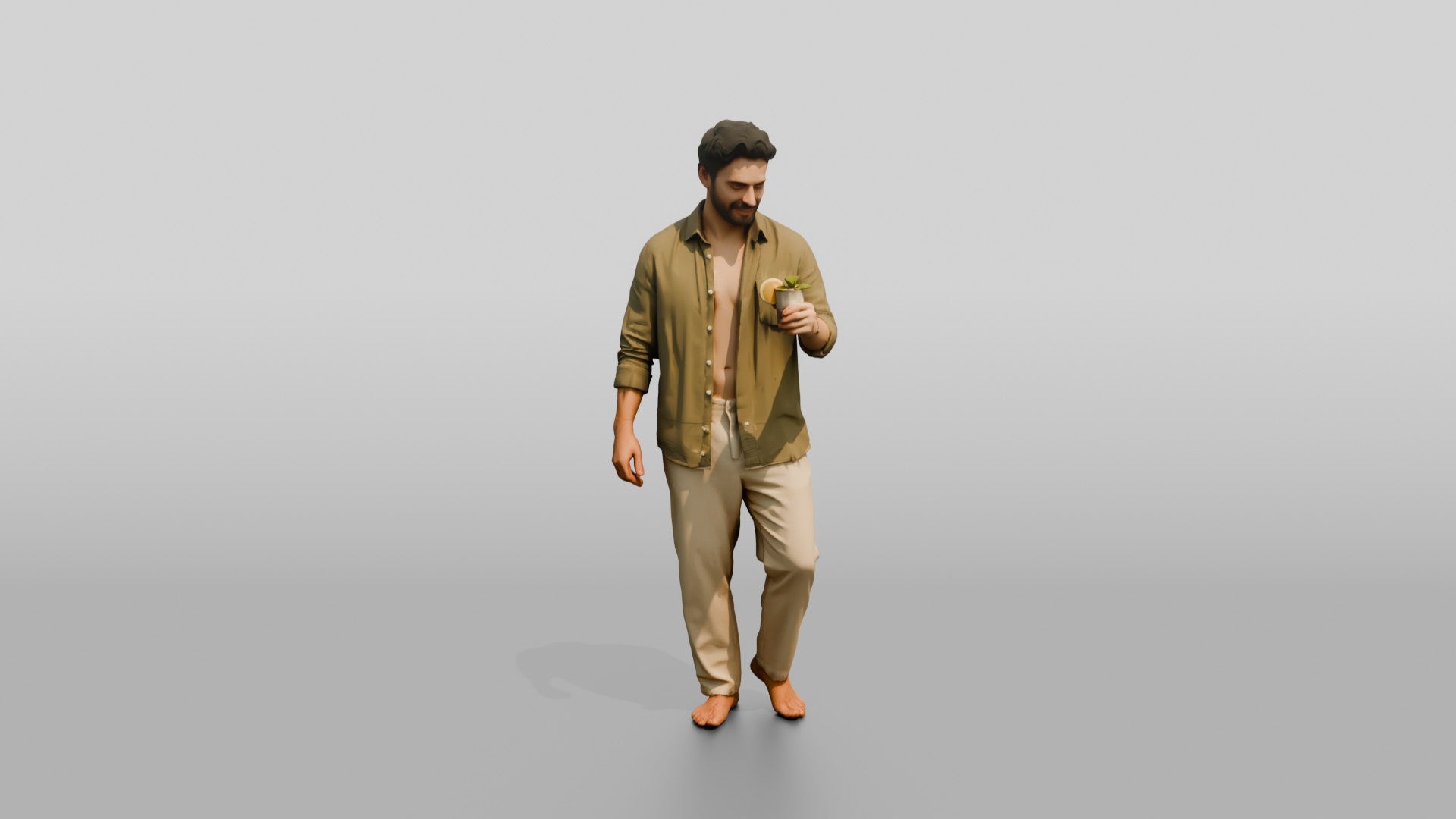 Man with an Orange Cocktail