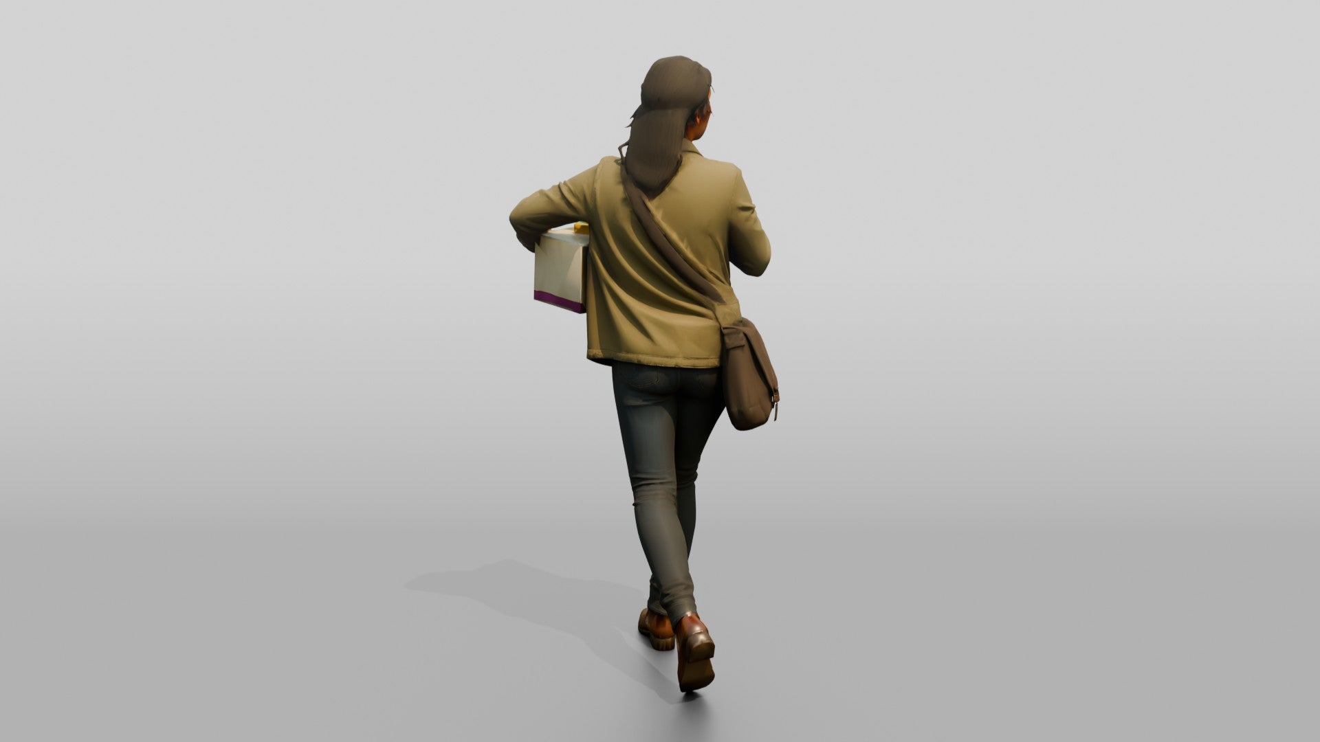 Woman Delivering Bakery Box