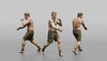 Bare-Knuckle Fighter Winding Up a Right Cross
