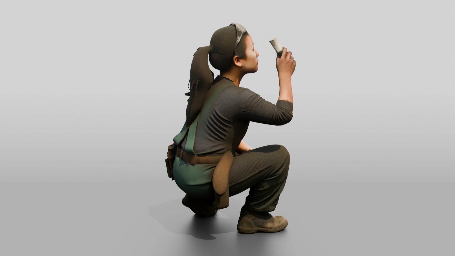 Mechanic Inspecting Exhaust Pipe