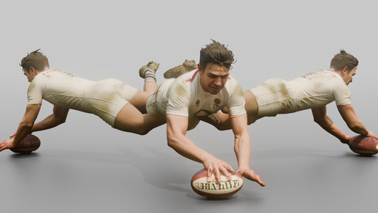 English Fullback Diving for a Try
