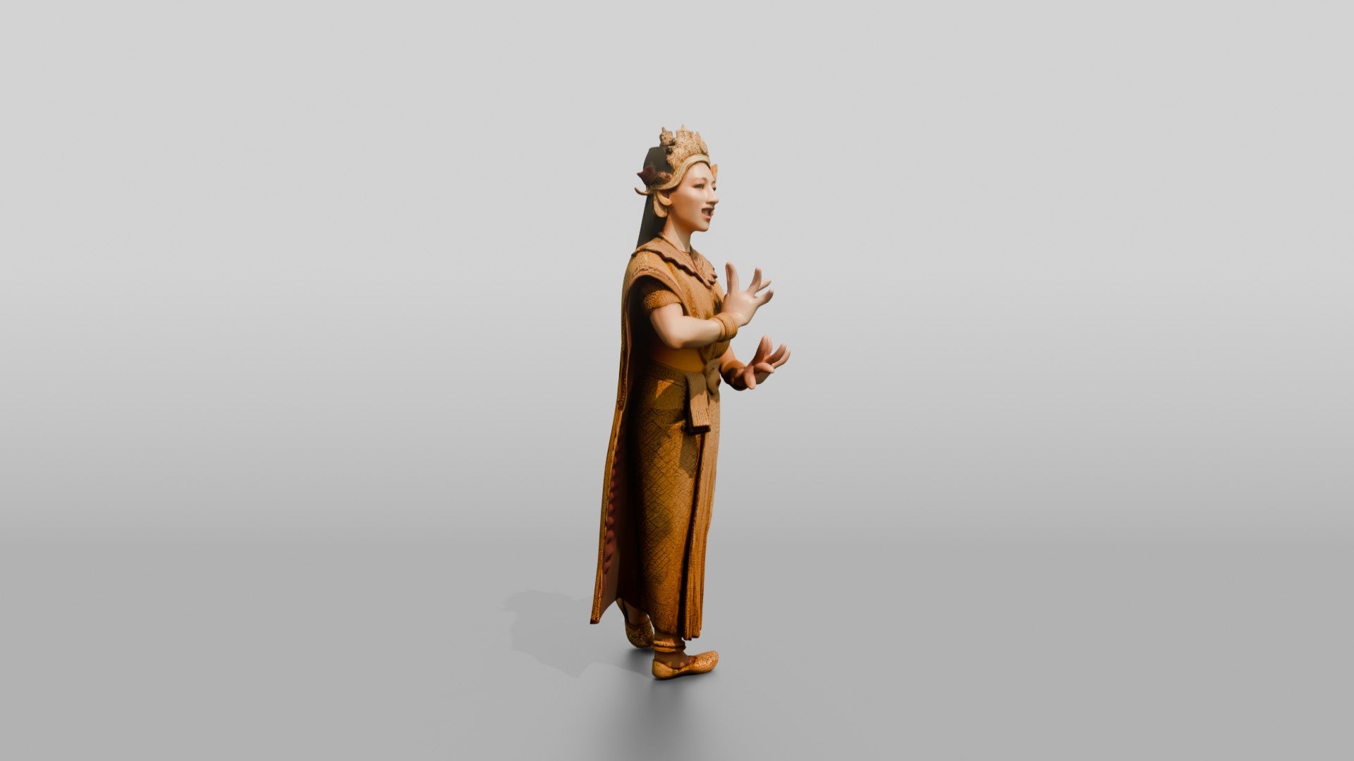 Classical Dancer and Singer with Hand Mudras