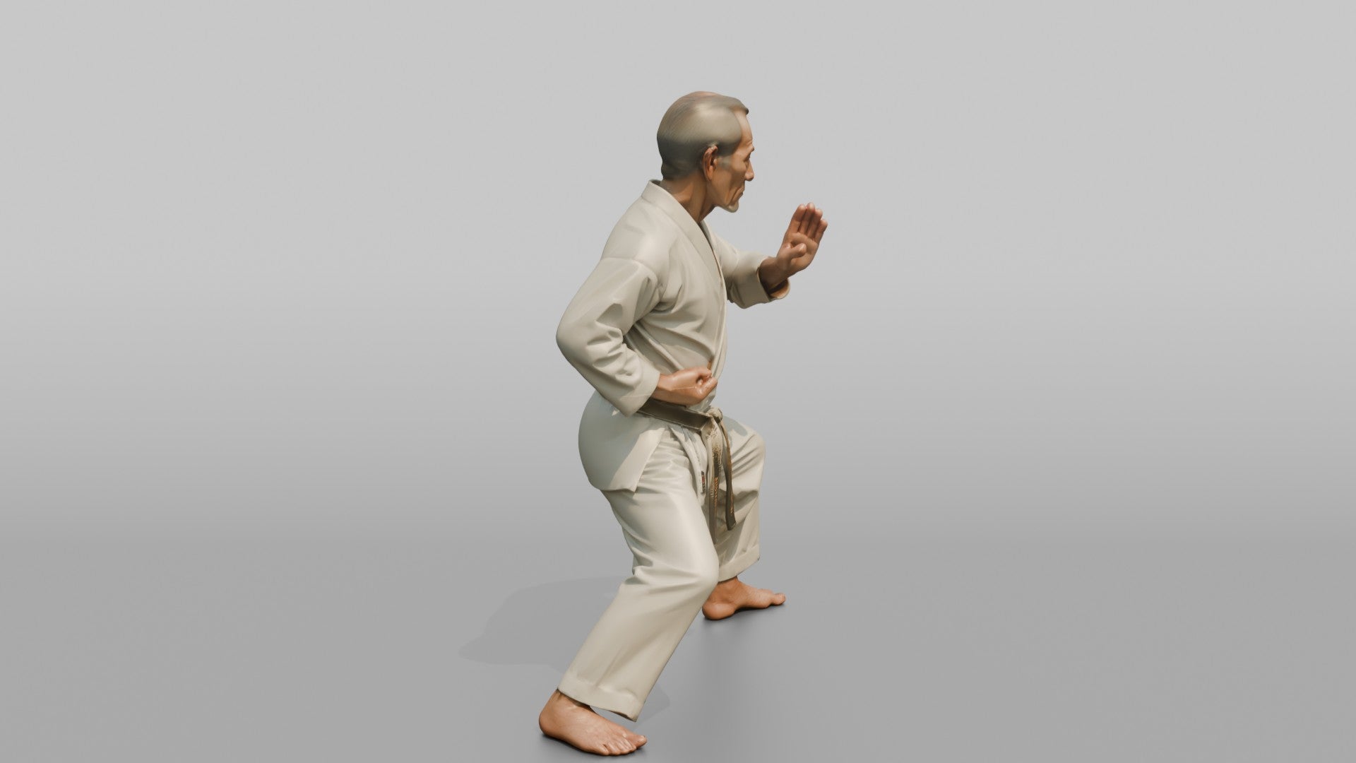 Karate Master Knife-Hand Block