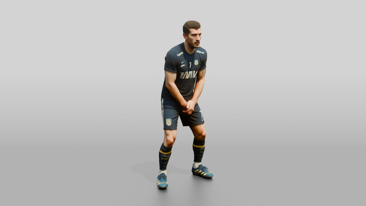 Soccer Player Blocking a Free Kick Wall