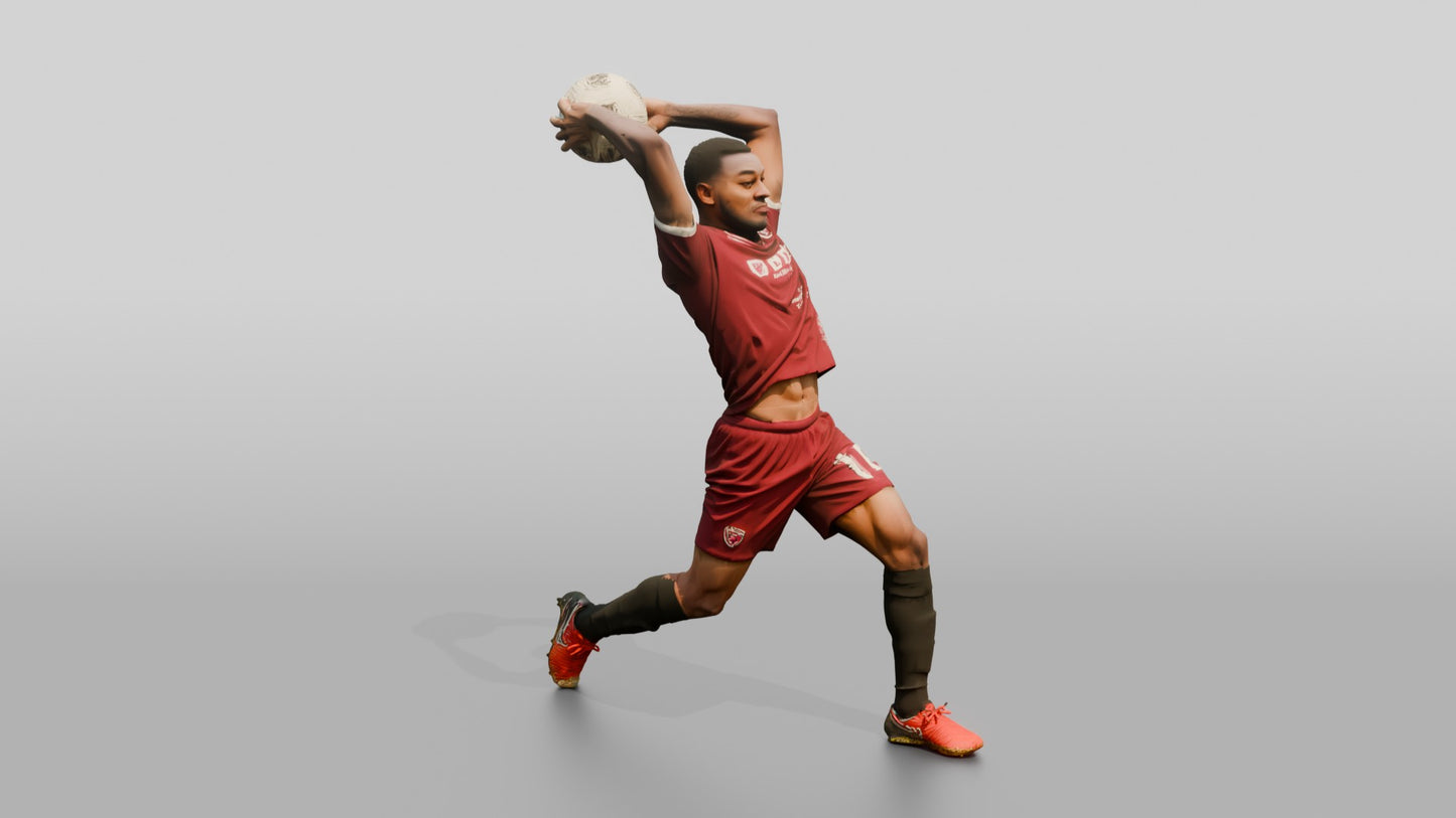 Soccer Player Long Throw-In