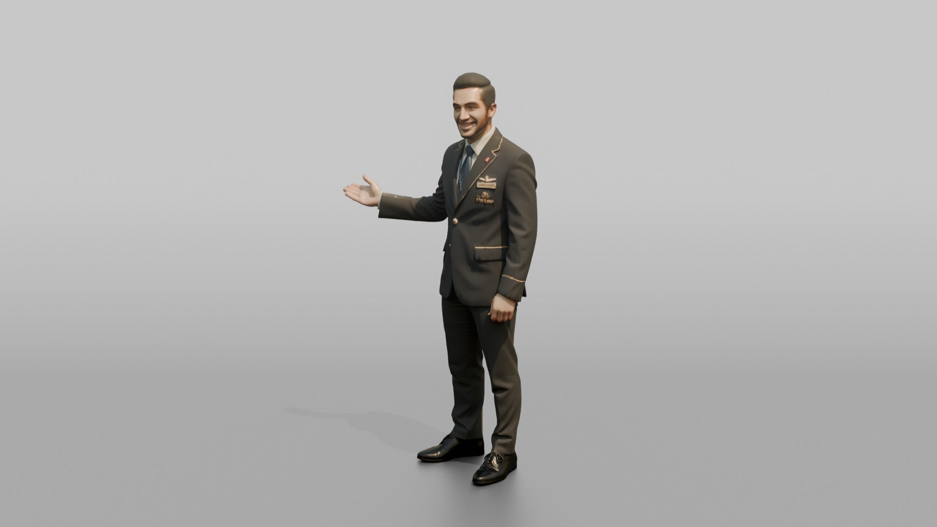 Black Flight Attendant Wheeling a Duty-Free Cart