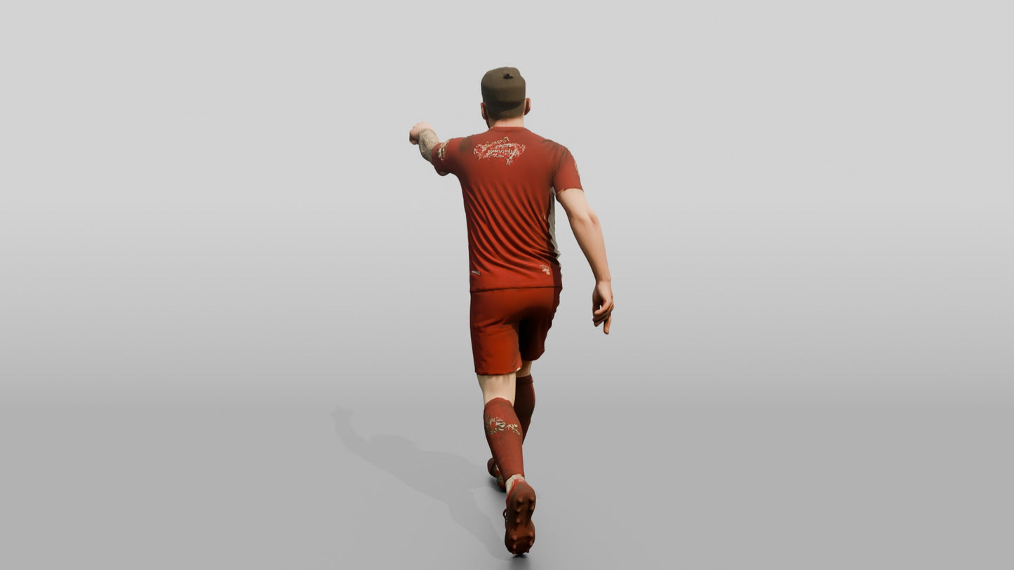 Soccer Player Side-Tackle
