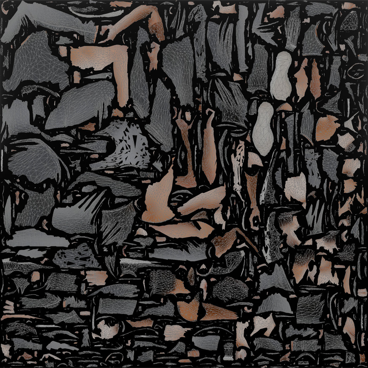 Fitness Influencer Man Doing A Wide-stance Squat - UV layout, base color map