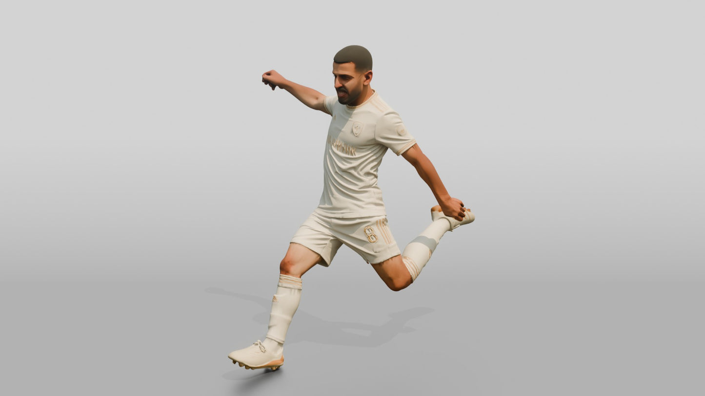 Soccer Player Taking a Power Shot