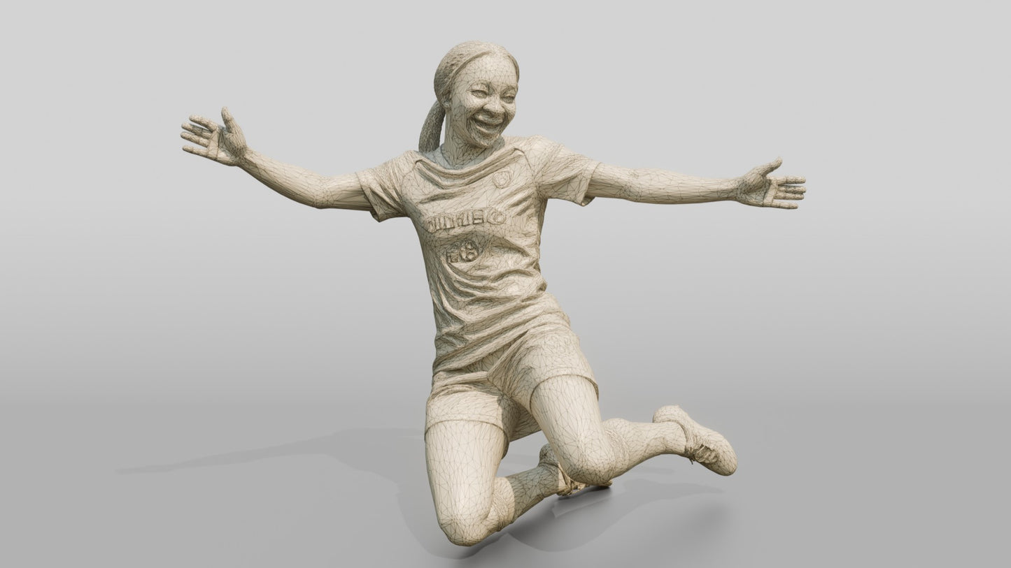 Soccer Player One-Knee Slide Celebration