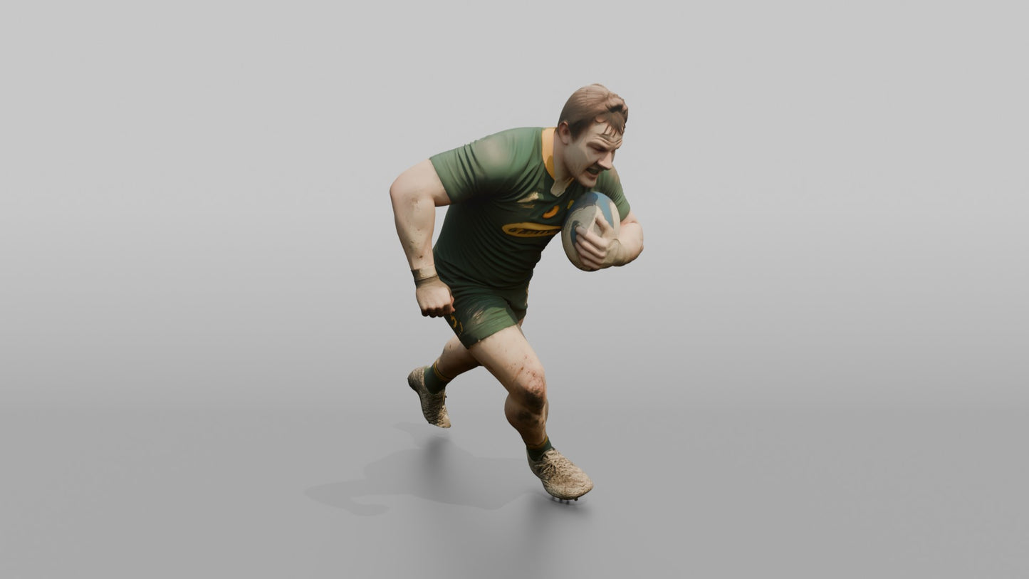 South African Prop Charging Forward with the Ball