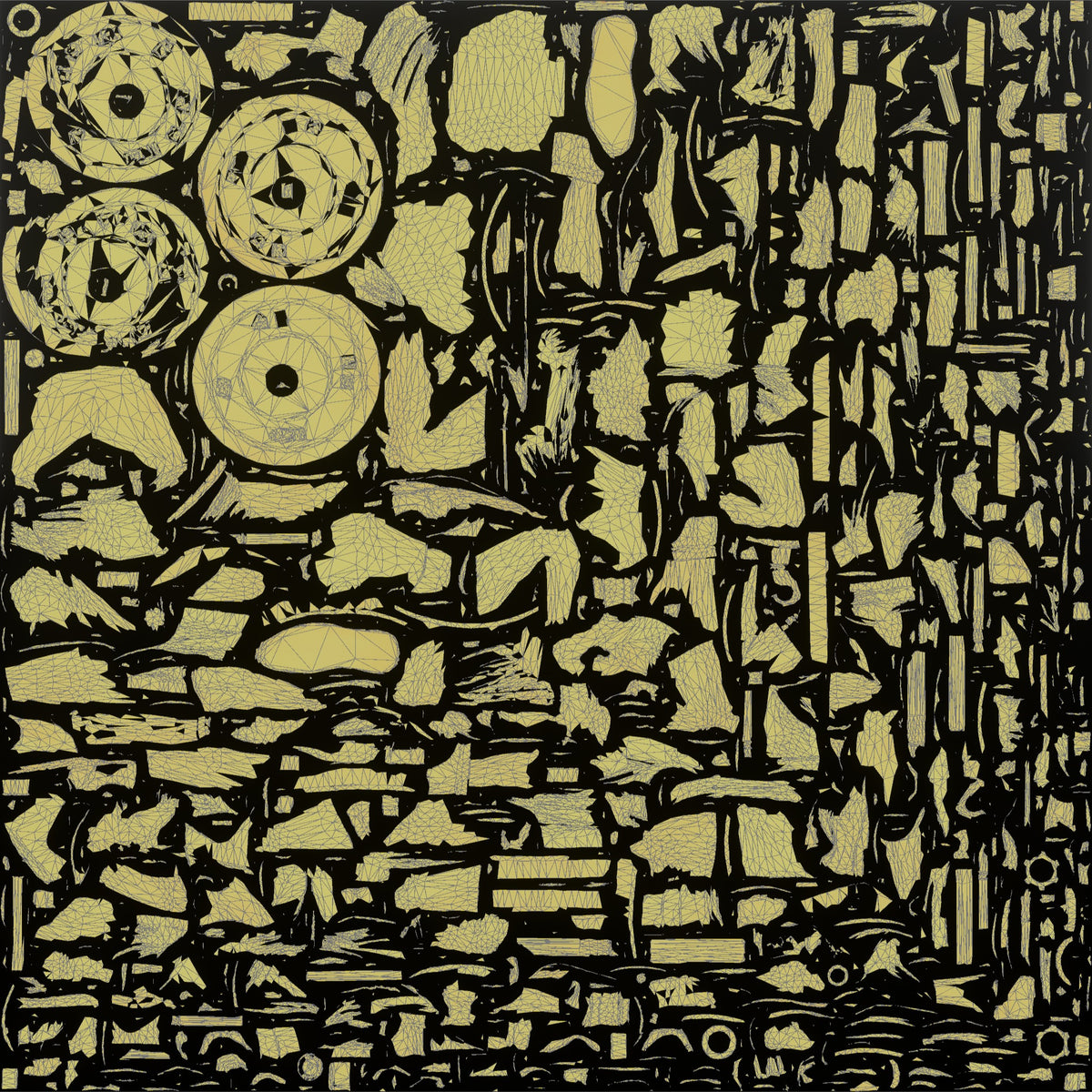 Weightlifter Man Holding A Barbell Across The Shoulders In A Squat Stance - UV layout, metallic roughness map