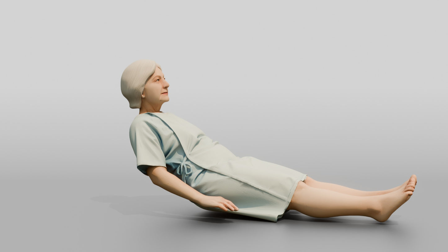 Elderly Woman Patient Lying Down