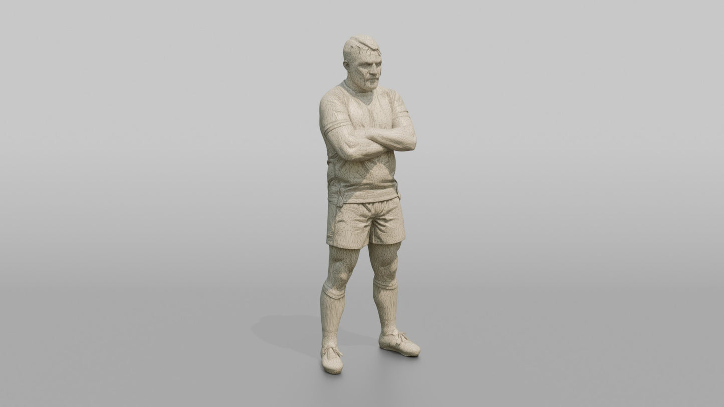English Player Standing Tall, Battle-Damaged