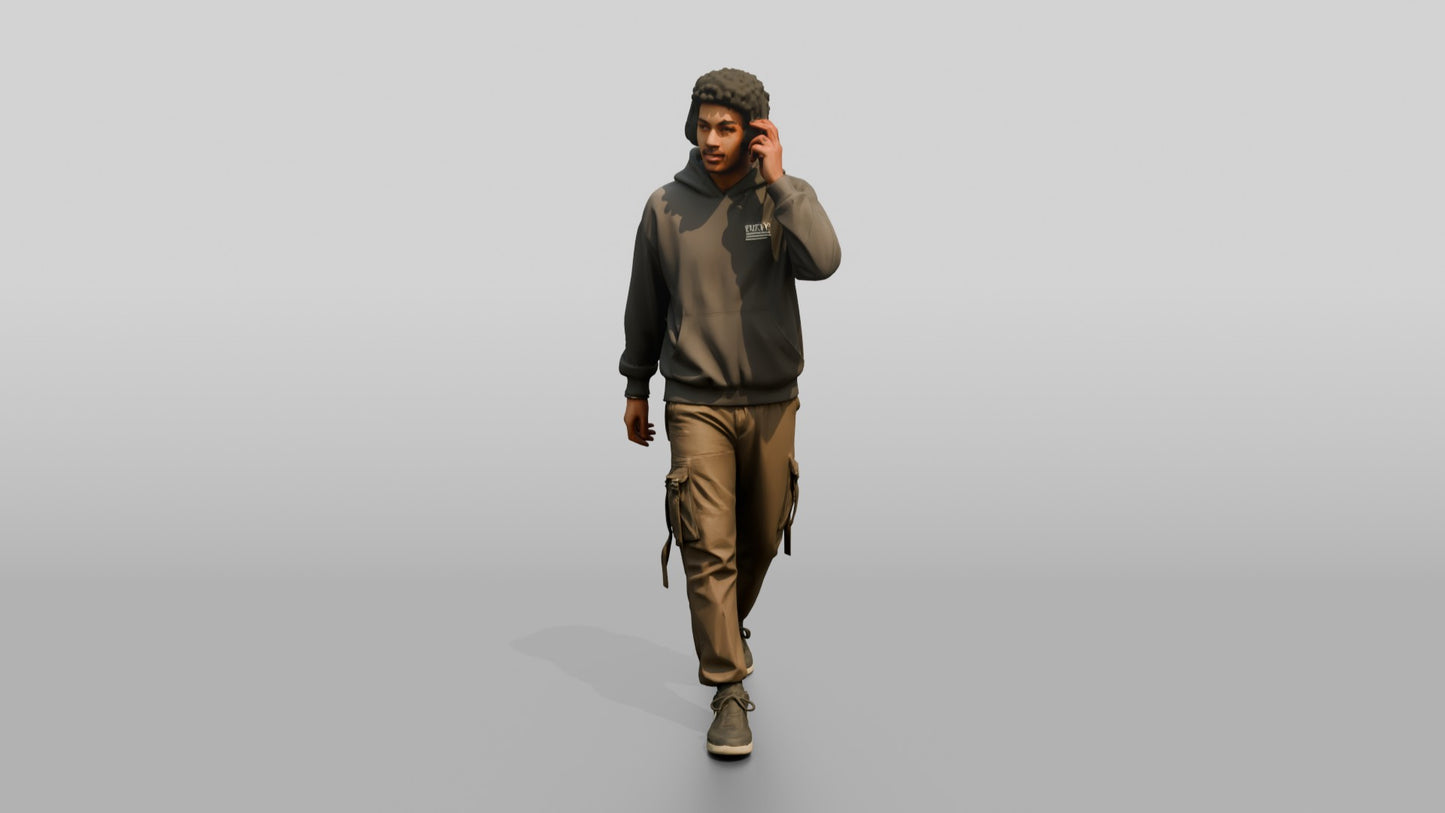 North African Male Walking
