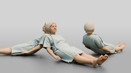 Elderly Woman Patient Lying Down