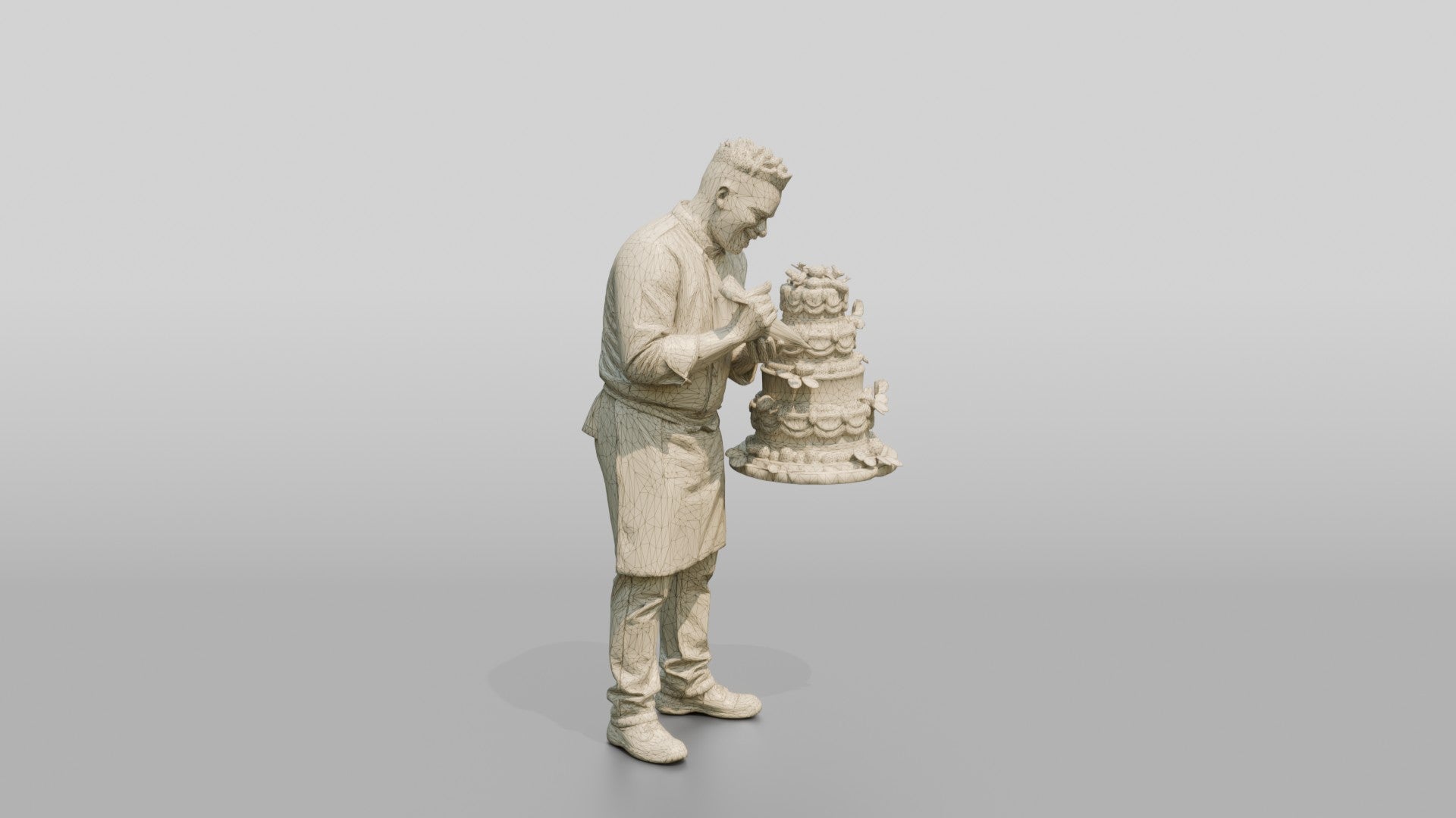Pastry Chef Piping Whipped Cream