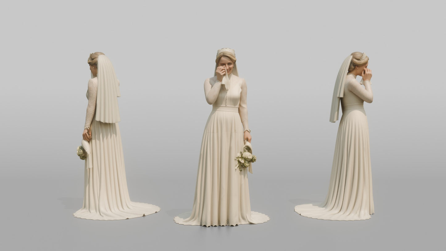 Bride Wiping Away a Happy Tear