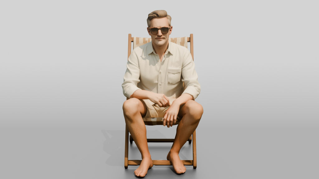 Older Man Seated in Sunglasses