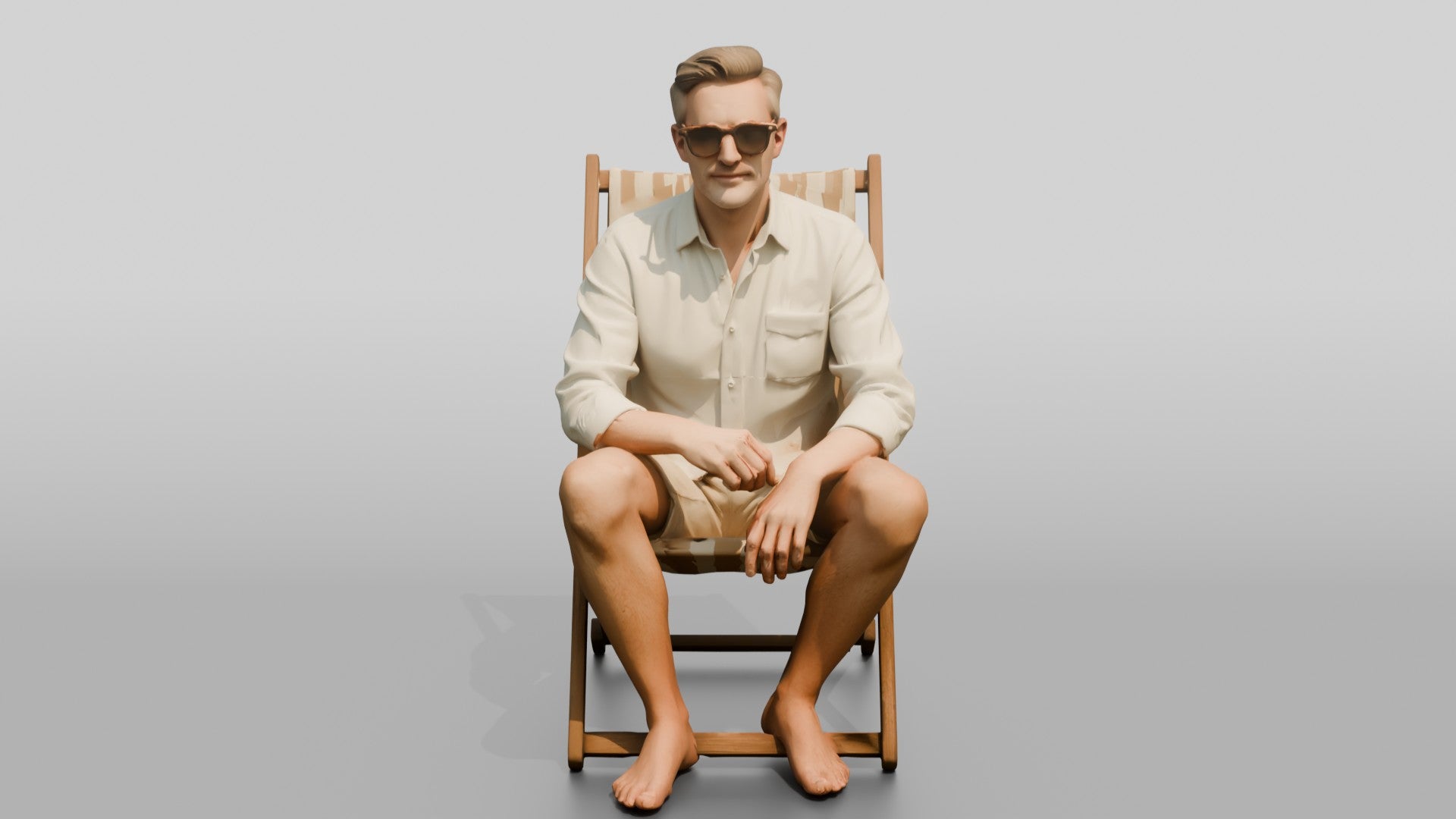 Older Man Seated in Sunglasses