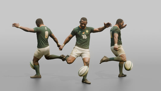 Back Line Player Executing a Grubber Kick