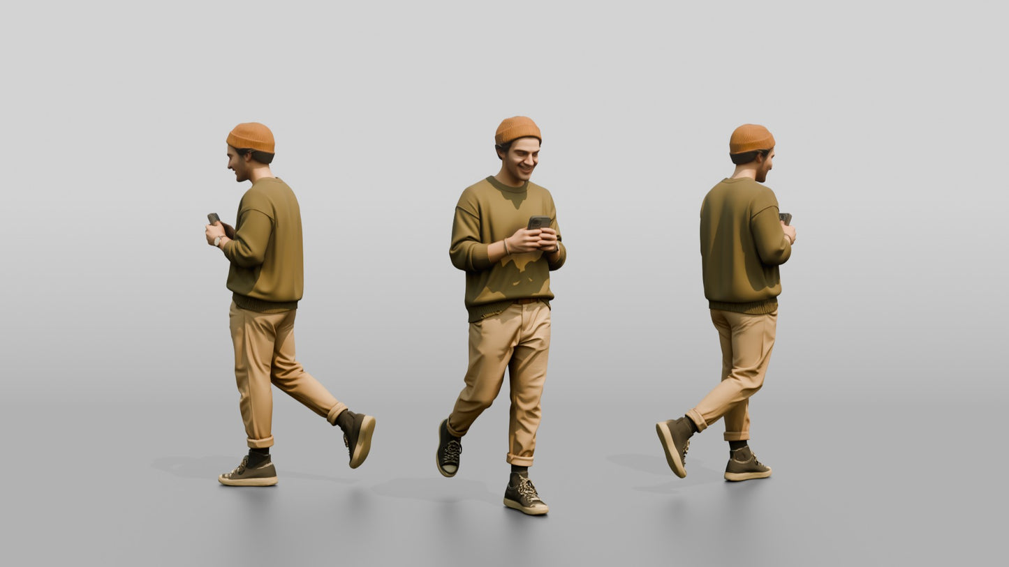 Casual Student Urban Creative Man 01