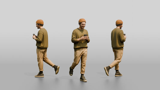 Casual Student Urban Creative Man 01