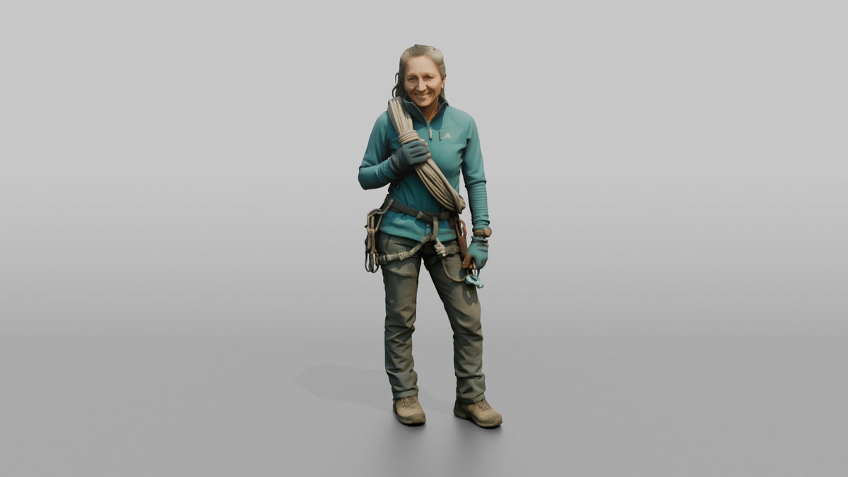 Scrambler Carrying a Coiled Rope - 3D character model, view 5