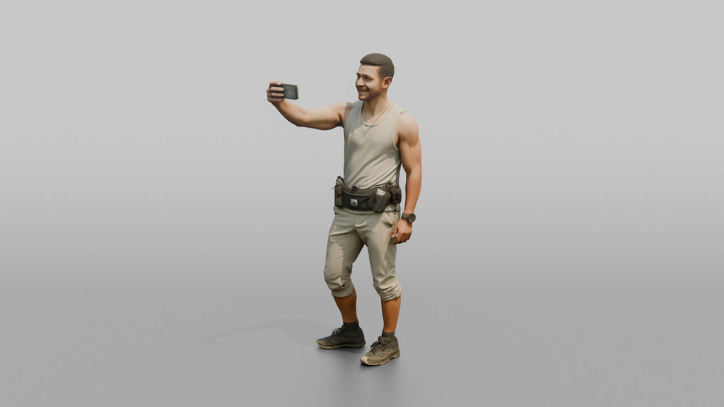 Hiker Taking a Selfie on the Trail