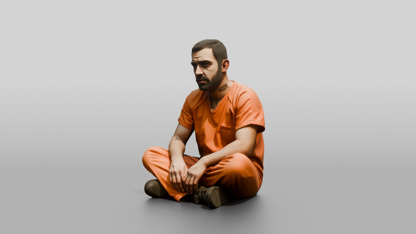 Middle Eastern Male Prisoner