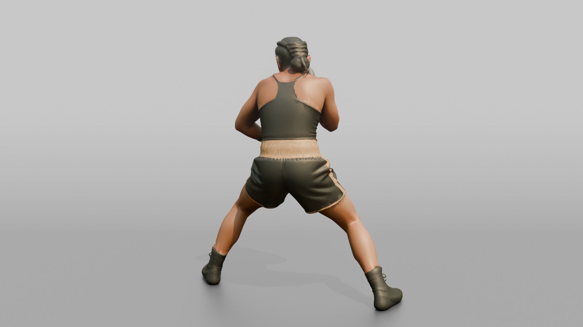 Boxer Slipping a Punch with Evasive Head Movement