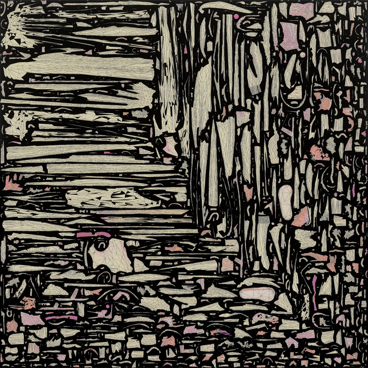 Elderly African Woman with a Walking Stick in a Lace Gown - UV layout, metallic roughness map