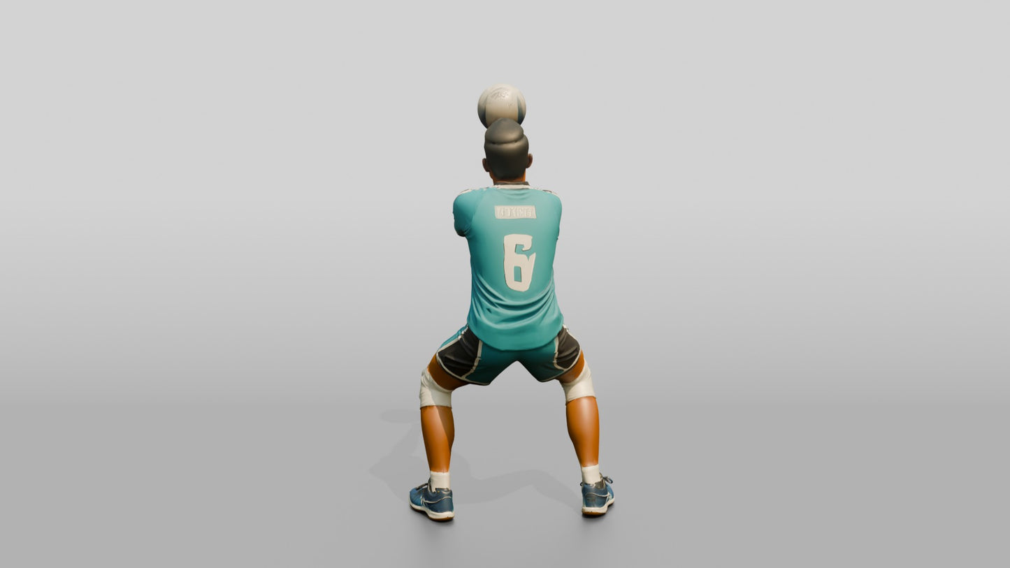 Southeast Asian Male Volleyball Player in Teal Uniform