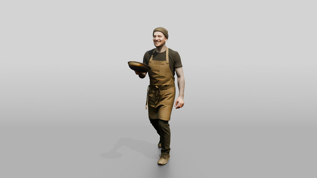 Line Cook Flipping a Pancake