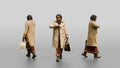 Woman in Hijab and Trench Coat Checking Her Watch