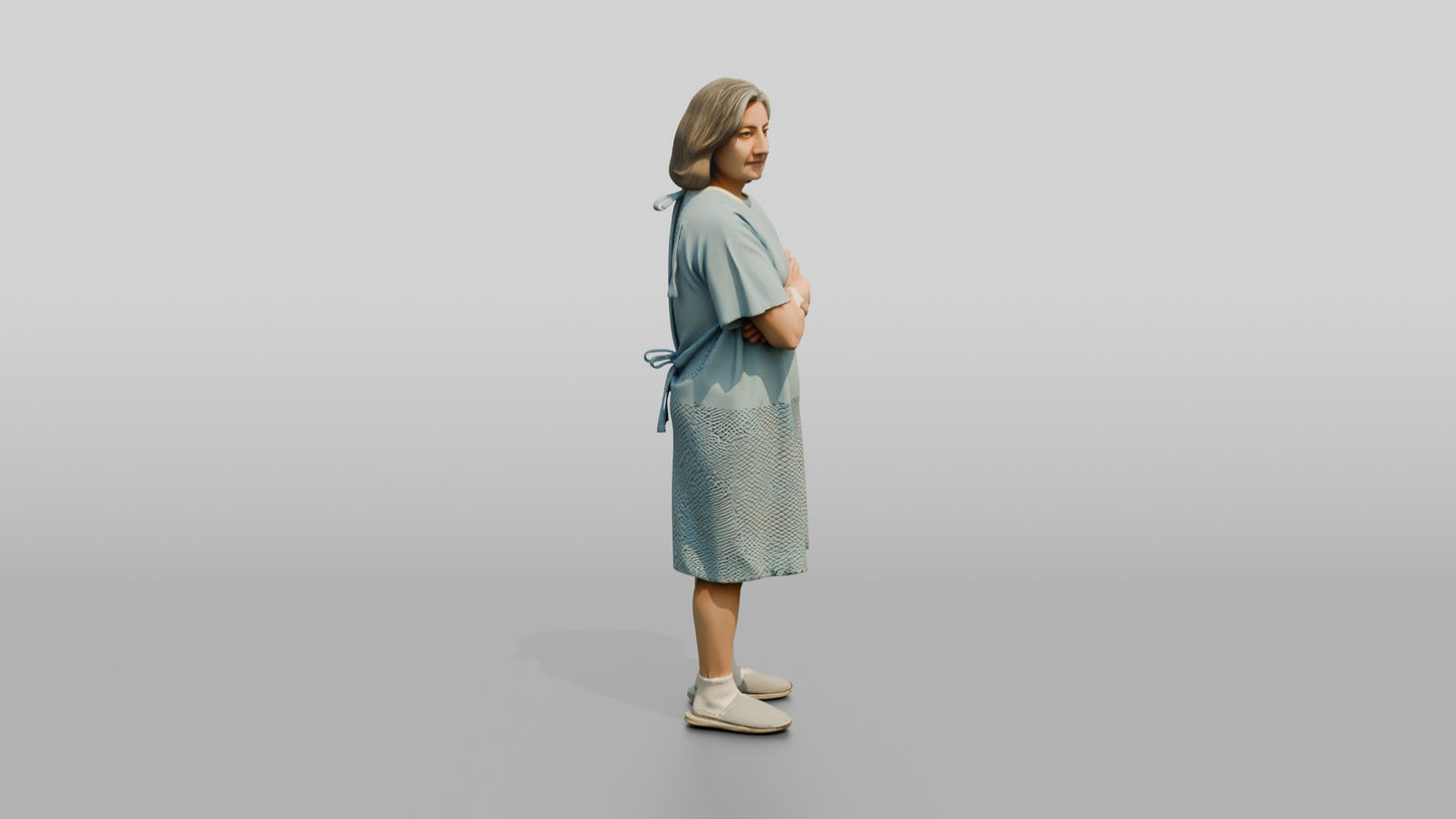Elderly Woman Patient with Arms Folded